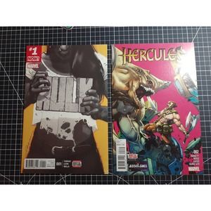 2 comic lot Marvel Now Hulk #1 (2016) Hercules #2 (2016) Both NM